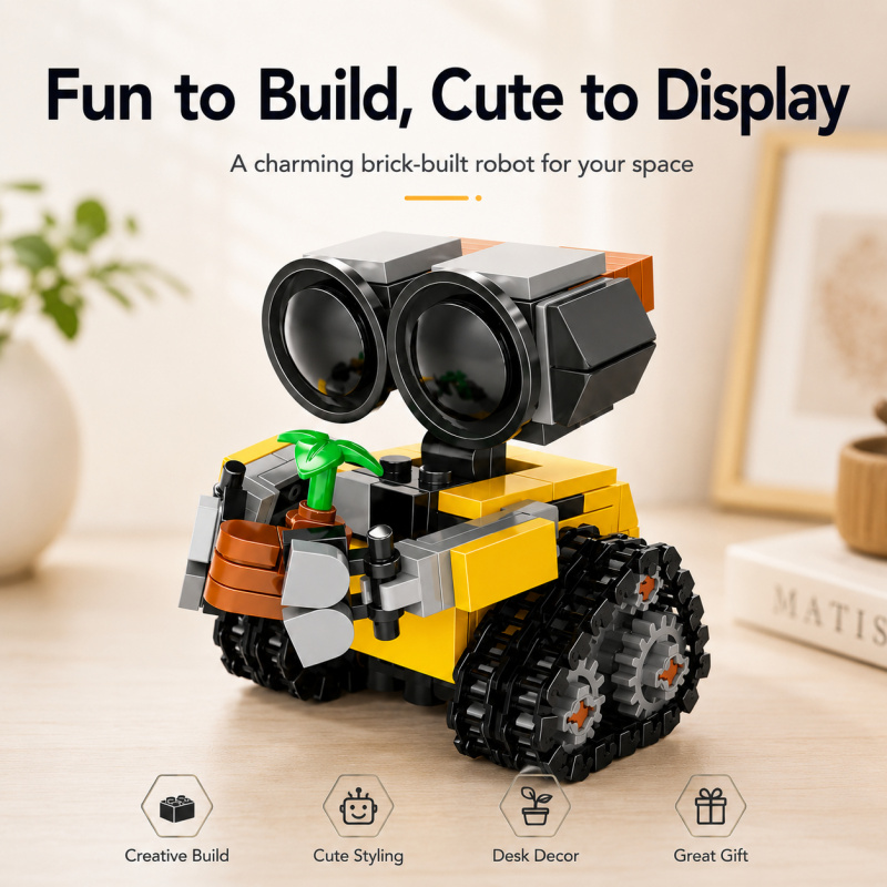 Building Block Mini - 미니 로봇 빌딩 블록 세트, 식물