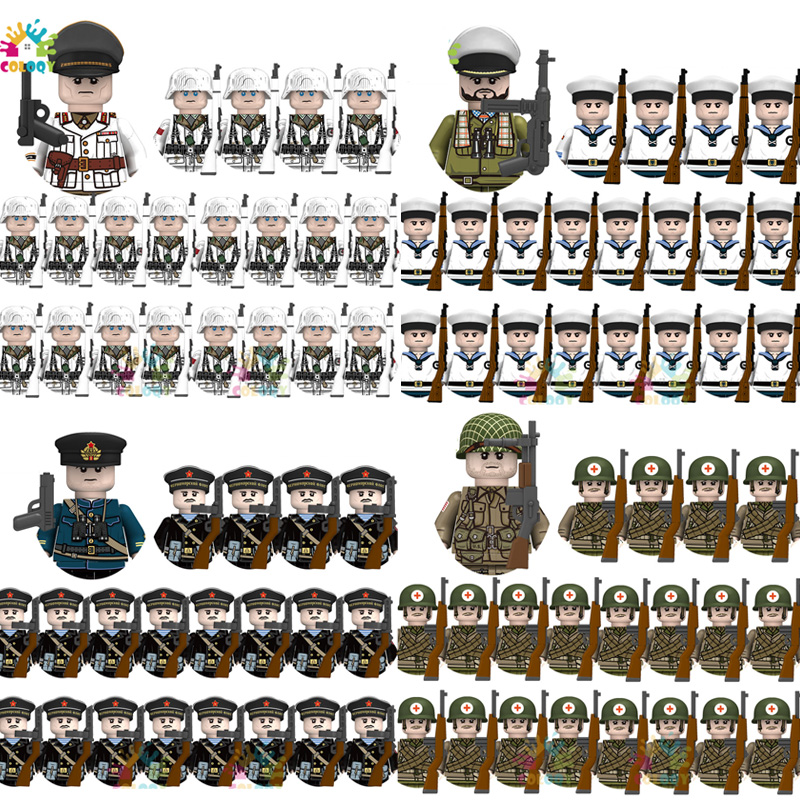 어린이 장난감 21개/세트 2차 세계대전 N001-N0 - Lego Minifigure Holder 리뷰 및 가격