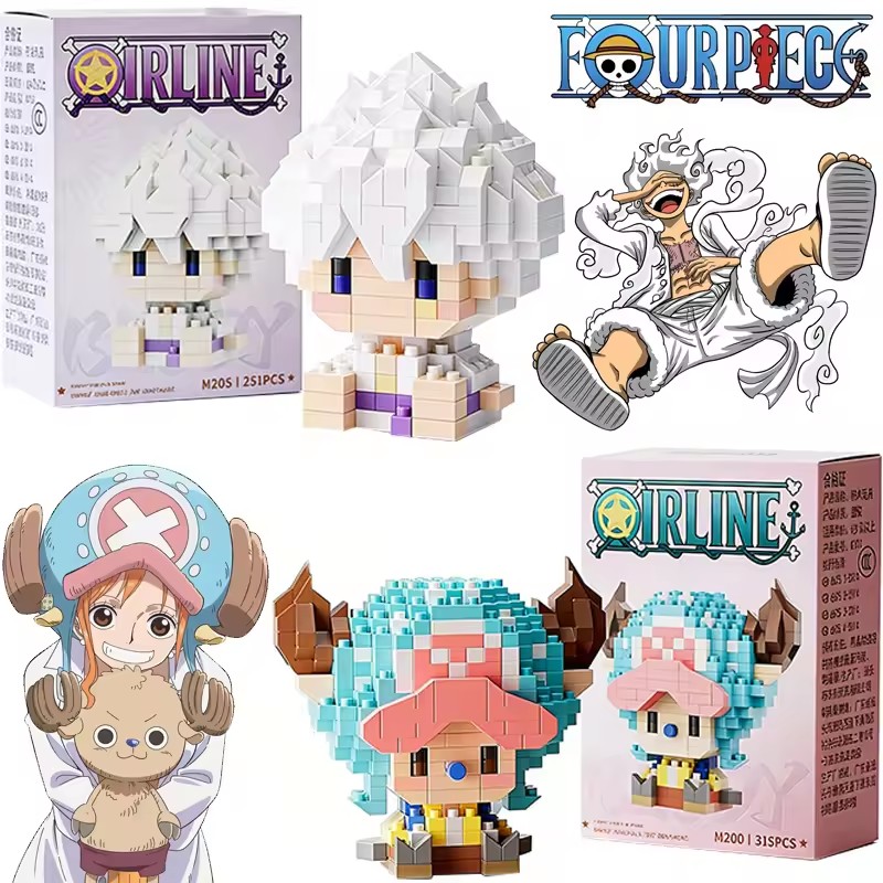 원피스 애니메이션 태양신 니카 루피 초퍼 에이스 버기  - Building Block Mini 리뷰 및 가격